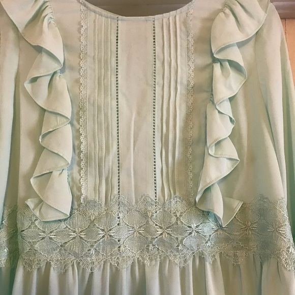 NWT Neiman Marcus Ruffle & Lace Peplum 3/4 sleeve - Picture 3 of 4
